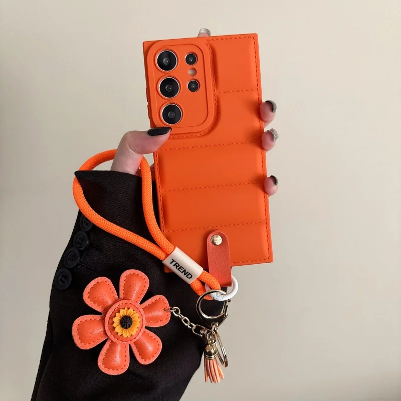 Jacket Style Soft down Phone Case for Samsung Galaxy S25 S23 S24 Ultra S22 S21 FE S20 A56 A36 A16 A06 A35 A55 A05 A15 A54 A34