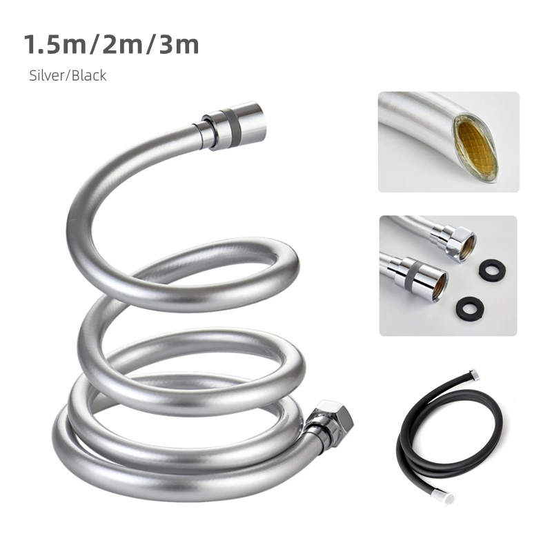 Hochdruck-Dusch schlauch Sanitär für Bad zubehör PVC flexible Handheld Anti-Wicklung Gi/2 Universal