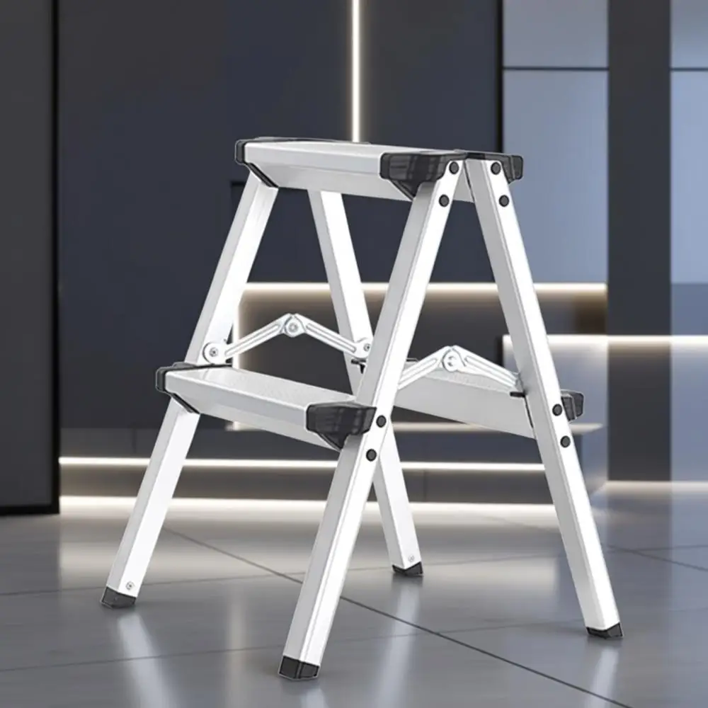 

Lightweight 2-Step Anti-Slip Stool with Wide Treads for Home, Kitchen, and Garage, Supports Up to 330 lbs