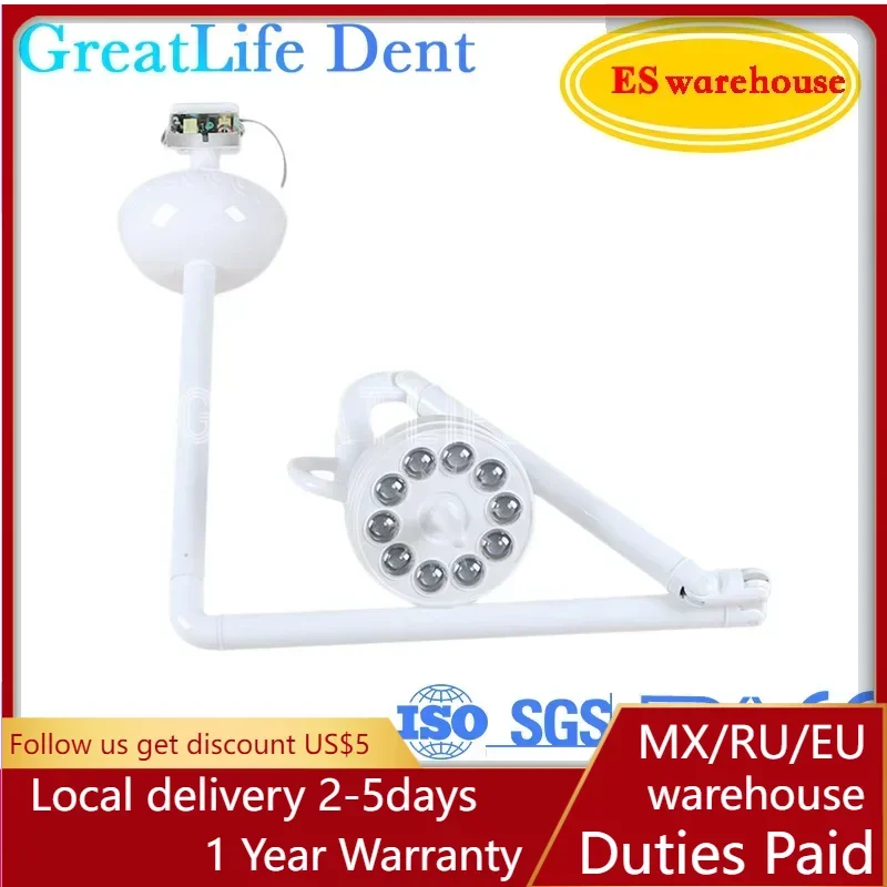 

GreatLife Dent Cold Light 36w Ceiling Mount Medical Examination Shadowless Surgical Ceiling Dental Led Lamp Light