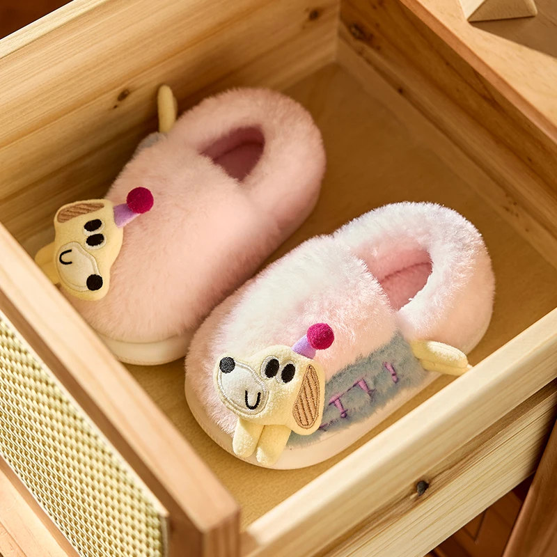 

Веселые зимние детские хлопковые тапочки Mario для дома и улицы, хлопковая обувь с милыми героями мультфильмов