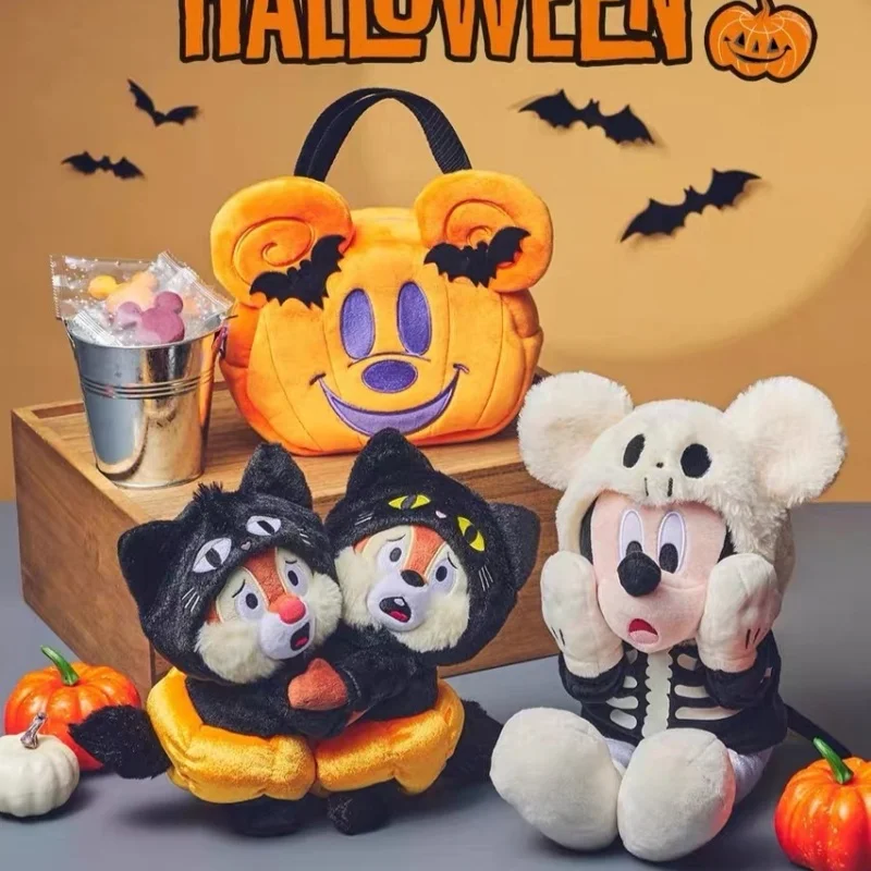 Halloween Series Stitch Mickey Chititi Cross Dressing Plush Doll For Girls Festival Gifts Cute Toy Figure Pendant Decoration