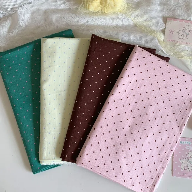 140x50cm Cotton 60s Small Dots Classic Polka Dot Printed Fabric for Children's  Women's Clothing, Home Wear, Bags Sewing Cloth 2