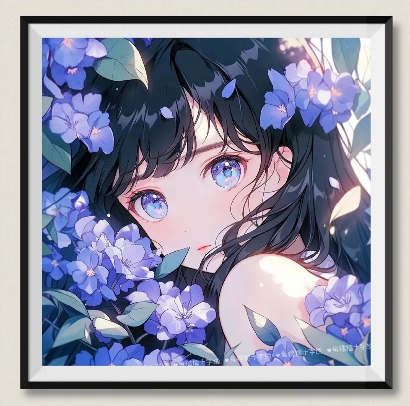 

Набор для вышивки «девочка» из глицинии, 9 карат, 60 х60 см