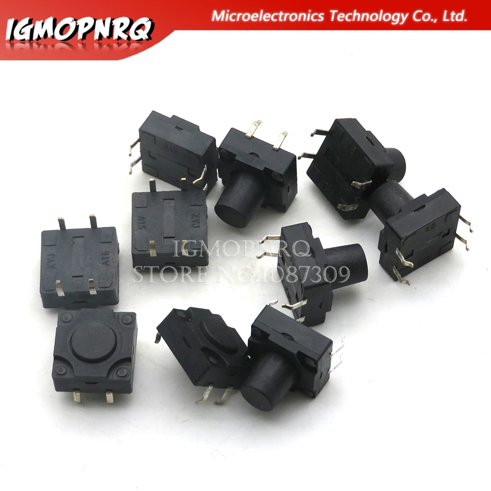 10PCS 12x12 PCB Tactile Mini Push Button Switch SMD DIP 4pin Micro Switch 12*12*4.3/5/6/7/8 Mm 6x6*4.3mm 6mm 7mm 8mm Waterproof