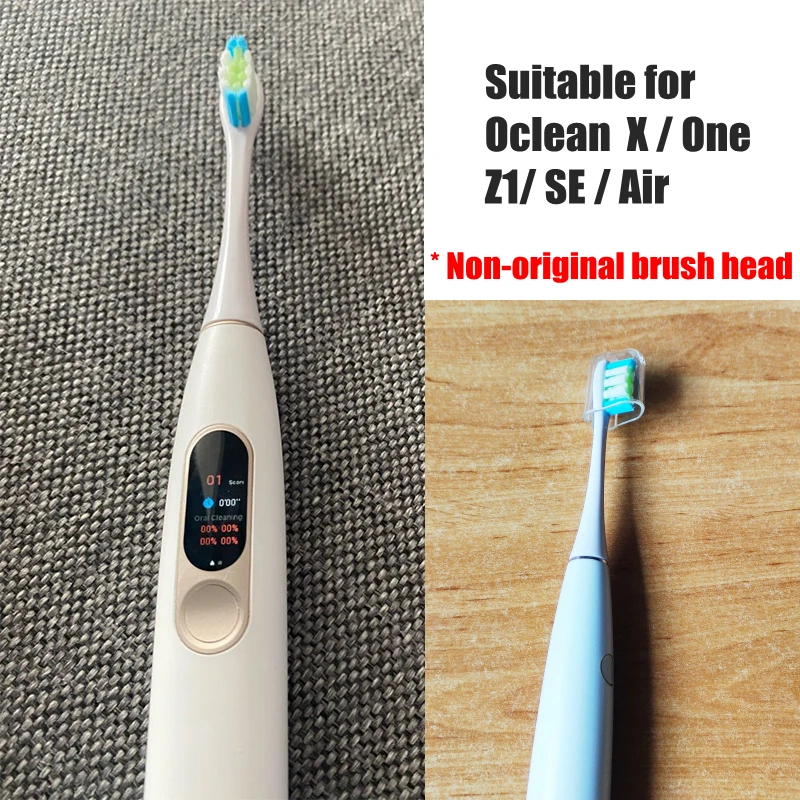Ersatzbürstenköpfe für Oclean X PRO Elite/Flow/F1/One/X/All Series Sonic Electric Zahnbürste DuPont Blau Grün Weiche Borsten – Detail 1