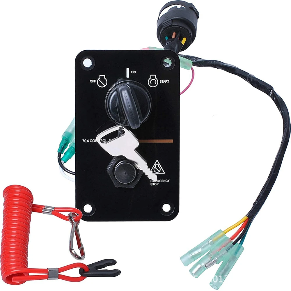 for Yamaha Outboard Yacht Switch Panel Outboard Single Engine Key Switch Panel Assembly On-Off-Start 704 Control Box