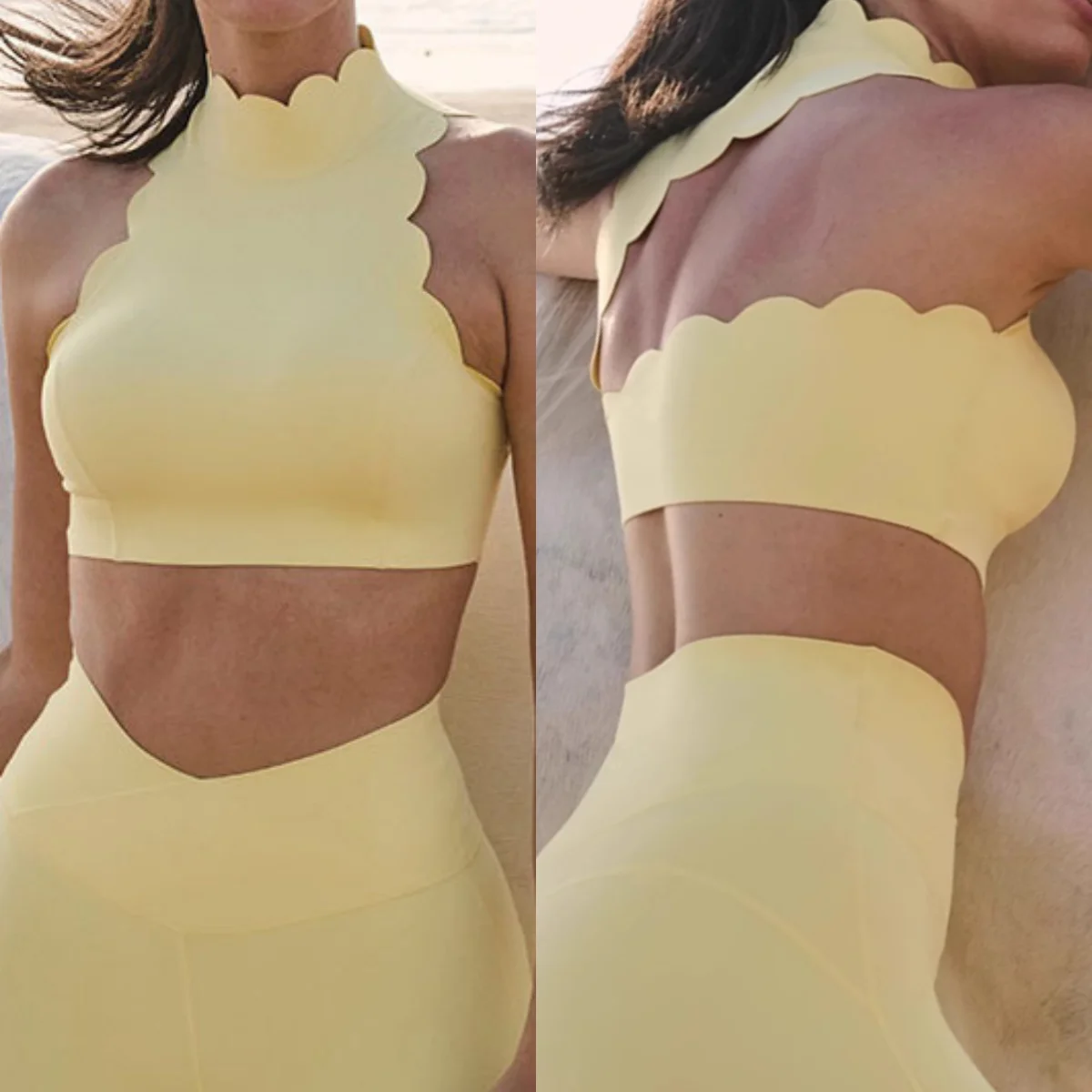 여성용 할로우 아웃 레이스 타이트 탑, 가슴 패드 누드 느낌 스포츠 조끼, 피트니스 의류, 뷰티 백 요가 의류, 브래지어