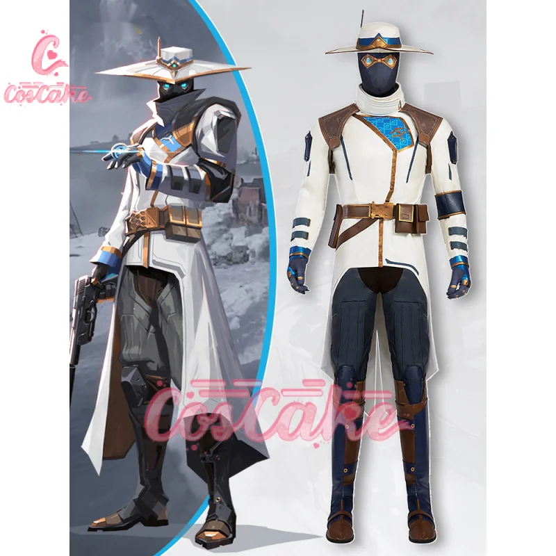 Game Cypher Valorant Cosplay Costume Hat Coat Pants Accessories Outfit Full Set and Individual Items Are Sold Custom Size