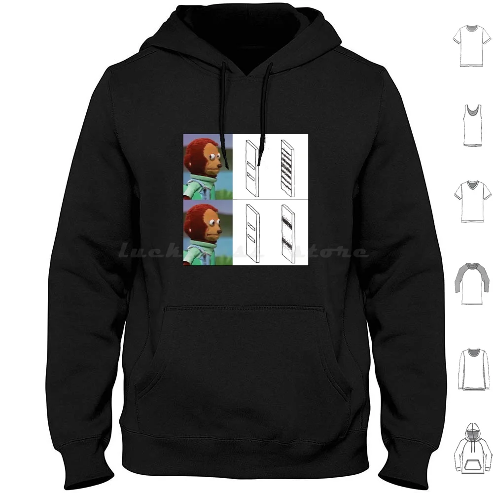 Double Slit Experiment Funny Meme Hoodie cotton Long Sleeve Physics Science Quantum Nerd Geek Quantum Mechanics Chemistry