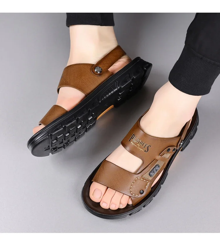 Modische Herren-Sandalen mit weicher Sohle für den Sommer, Outdoor-Doppelnutzung, bequem, strapazierfähig, atmungsaktiv, Strandschuhe-HW80193 – Detail 7