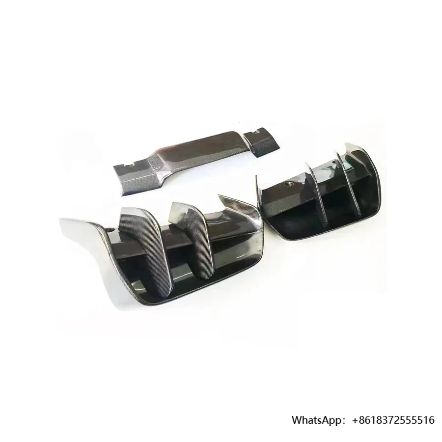 

daRear Bumper Diffuser Side Splitter Cover for I8 Rear Diffuser 2-Door Car Real Carbon Fiber Boot Lower Guard Plate Spoiler