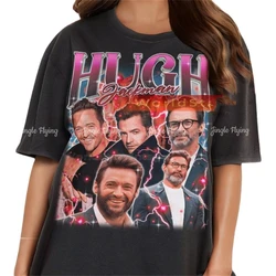 Felpa Unisex Vintage zhugh Jackman felpa Vintage omaggio Bootleg t-Shirt in cotone retrò