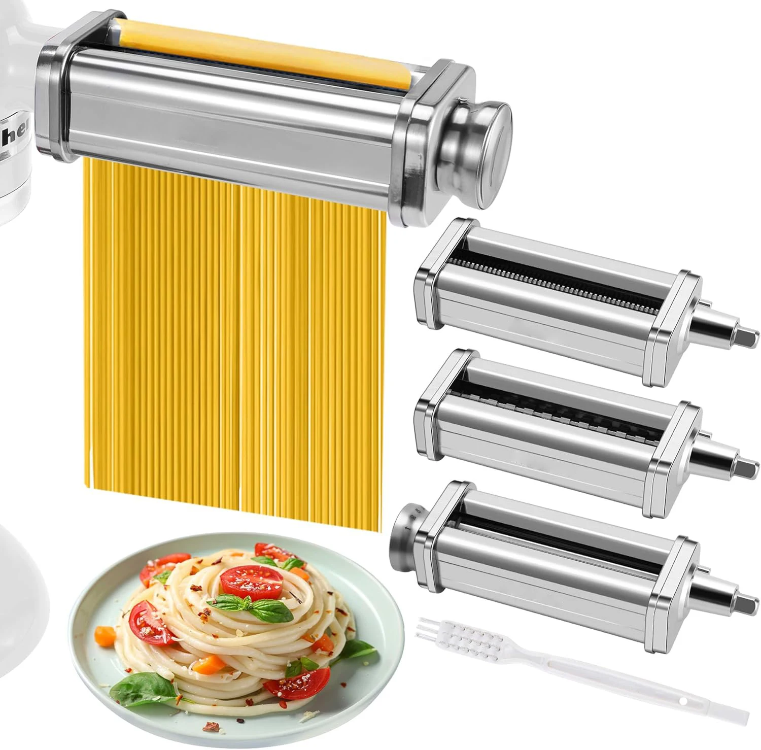 Pasta Attachment for Kitchenaid Stand Mixer,Cofun Pasta Maker Machine with Pasta Roller and Cutter Set for Dough Sheet,