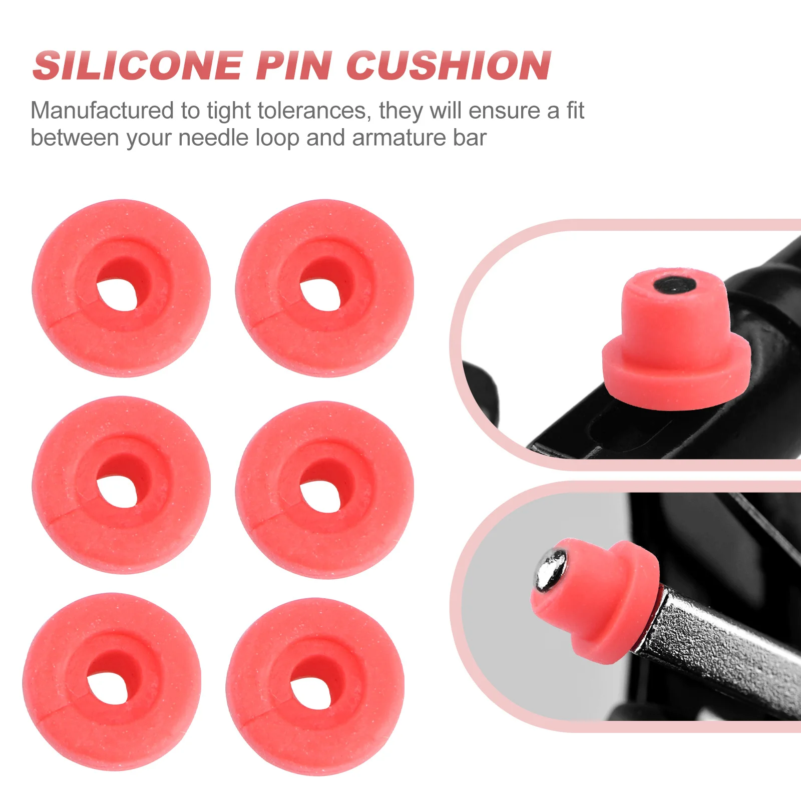 

100pcs Silicone Pin Cushion For Grommets Coil Machine Stable Vibration Reduction Replacement Green