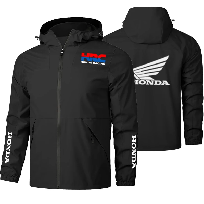 Honda HRC Racing Car Logo Men's Hooded Jacket - Large Wings Logo