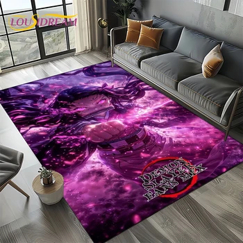 Cartoon Dämon s-Slayer Anime Kamado Nezuko Tanjirou Teppich Teppich für Wohnzimmer Schlafzimmer Home Sofa Dekoration, rutsch feste Boden matte