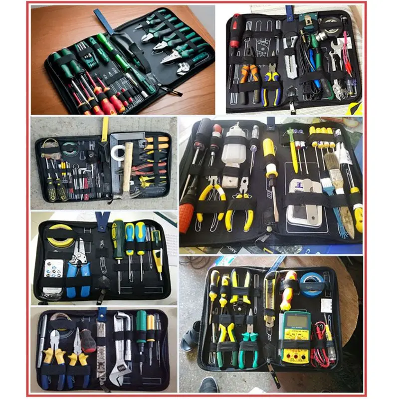 Professionalช่างไฟฟ้าHardเครื่องมือชุดเก็บกระเป๋าMultifunctionalกันน้ำ3ขนาดN13 20 Dropship