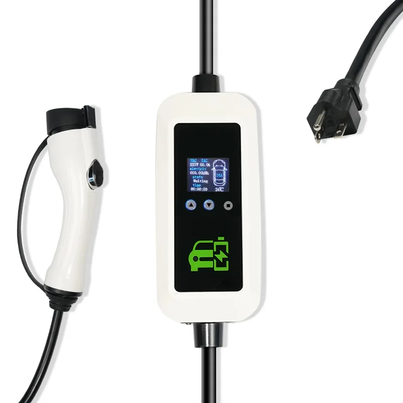 Household  EV charger 16A 3.5kw US Standard Charging Station Electric Vehicles Portable Car charger with LED Screen