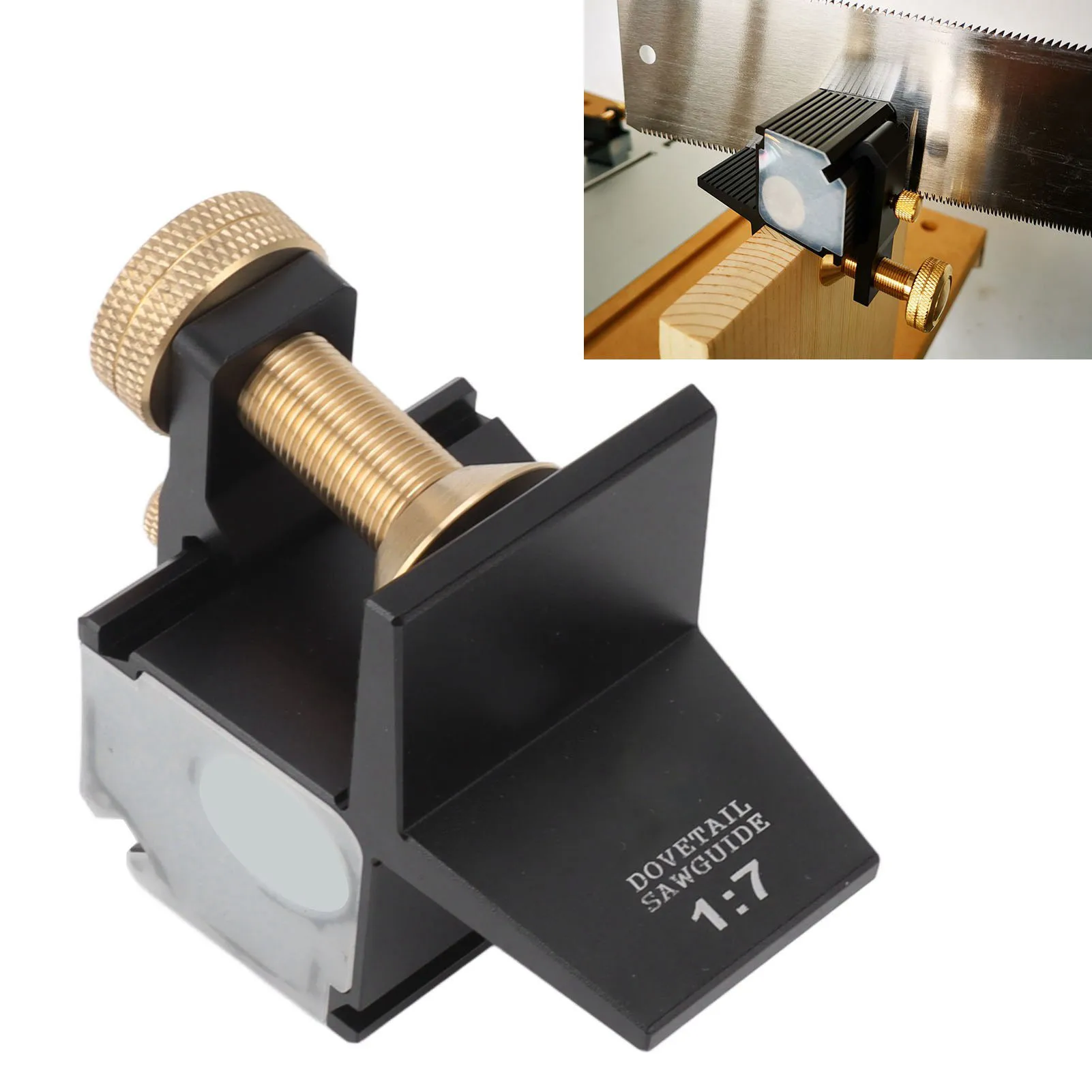 

Woodworking Dovetail Magnetic Saw 1:7 Accuracy Cutting Aluminum Alloy Wood Joints Guide Gauge