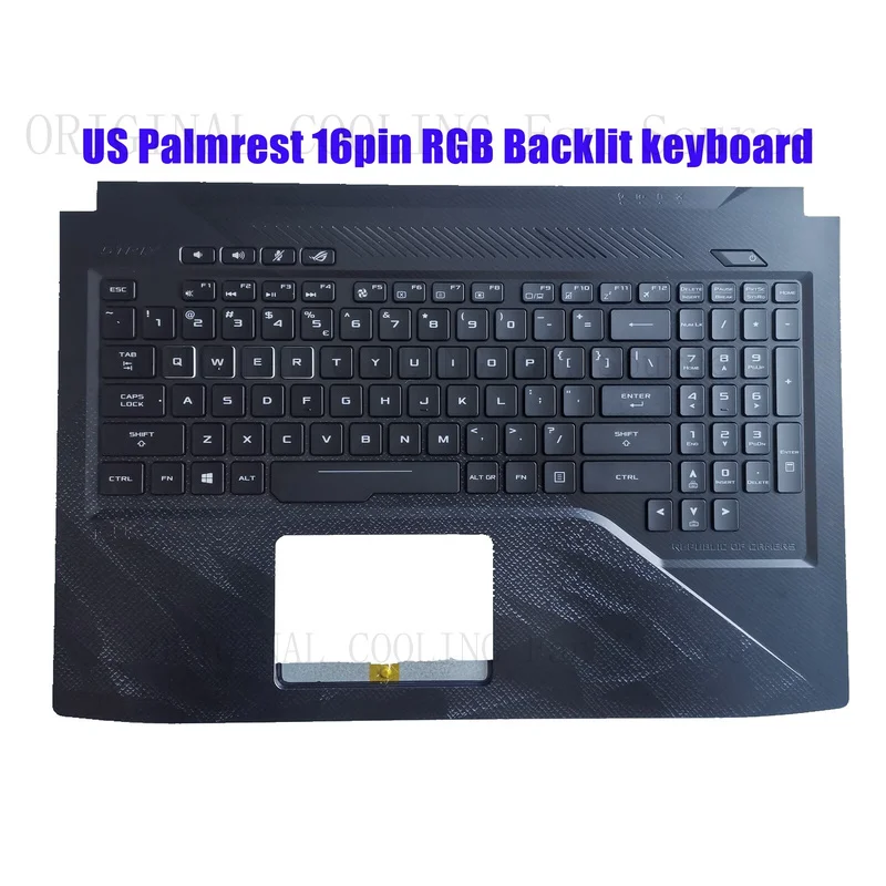 R+  US Palmrest 16pin RGB Backlit keyboard for Asus GL503VD 90NB0GQ4-R31UI0