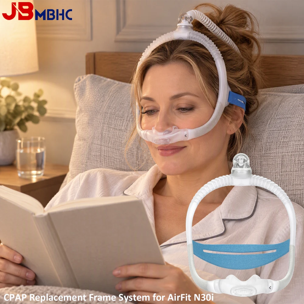 CPAP Replacement Frame System Compatible with AirFit N30i, Nasal Pillow Set with Nasal Cushion, Headgear Strap, Elbow & Frame