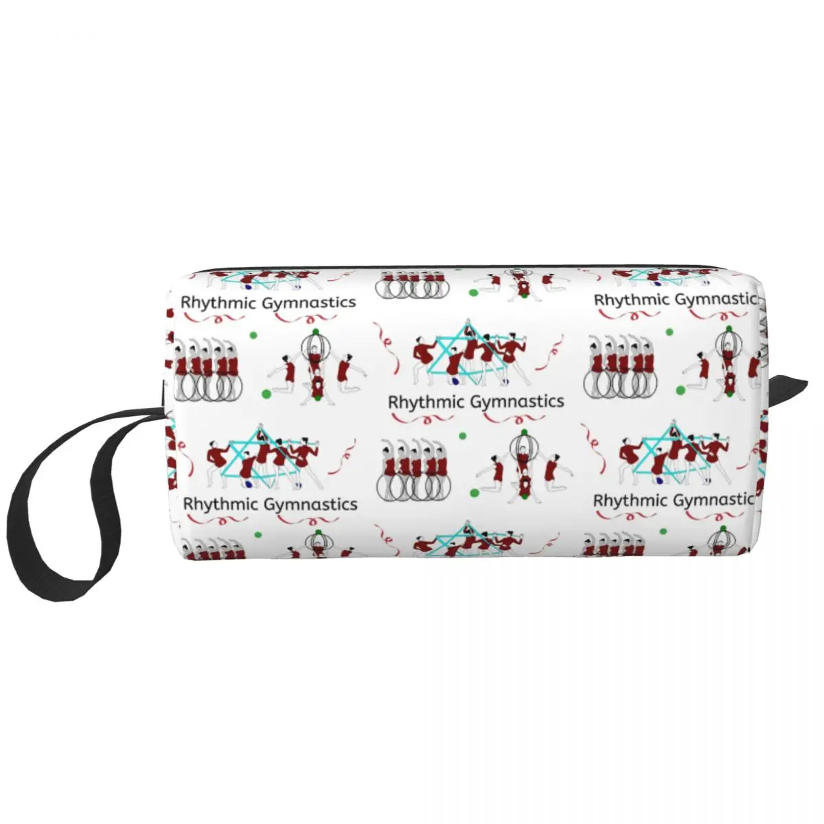Custom Dance Rhythmic Gymnastics Toiletry Bag for Women Cosmetic Makeup Organizer Lady Beauty Storage Dopp Kit Box