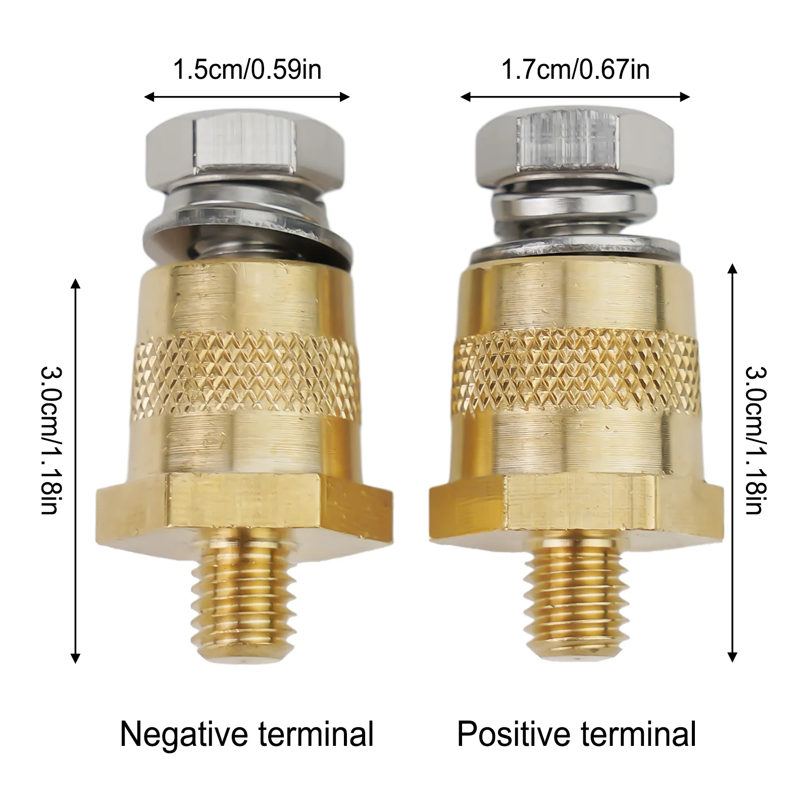 Terminal Connectors Reliable Brass Battery Pole Adapter for Car Batteries Improve Performance and Versatile Thread