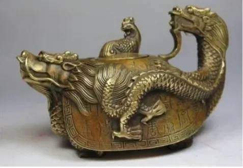 VELHO DE COBRE HANDWORK DRAGON TEA POt