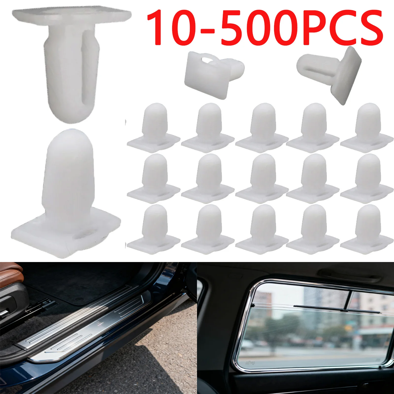 10-500X Kick Plate Strip Clip Fastener Car Door Sill Trim Clips For BMW E30 E31 E32 E34 E36 E38 E39 E46 Z3 M3 M5 3 5 7 8 Series