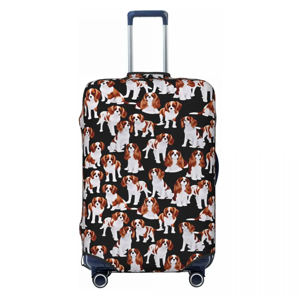 

Realistic Cavalier King Charles Spaniel Dog Suitcase Cover Cruise Trip Protector Flight Practical Luggage Supplies