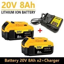 8/6/5Ah Screwdriver Battery for Dewalt 20v DCF850 DCF887 DCB200 DCB182 DCB609 DCB184 Replacement Lithium Battery 100%Original