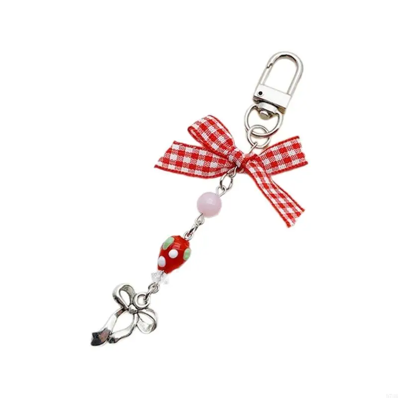 573B Fashionable Bowknot Keychain Unique Phone Charm Keyring Attractive Bag Pendant