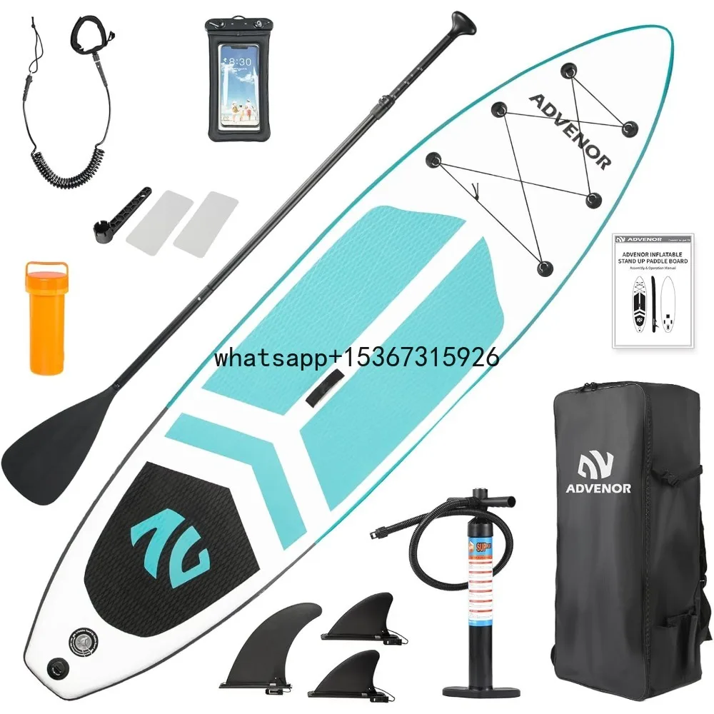 Inflatable Stand Up Paddle Board with Hand Pump,Leash, Adjustable SUP Paddle/Kayak Paddle,Kayak Seat, 2 Fishing Mounts