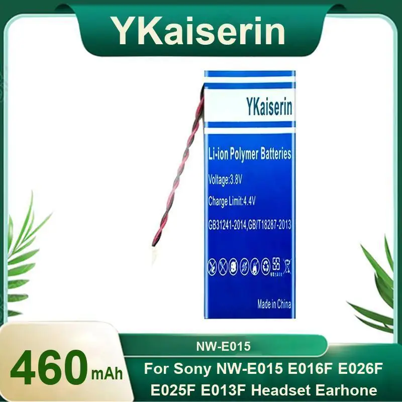 

Portable Music Player Battery 460Mah For Sony NW-E015 E016F E026F E025F E013F Headset Earhone Reliable Replacement