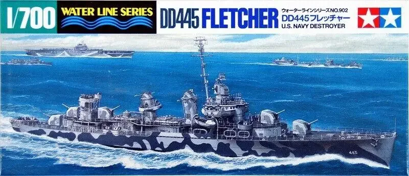 Tamiya 31902 1/700 Scale Model Kit WWII U.S Navy USS Destroyer DD-445 Fletcher