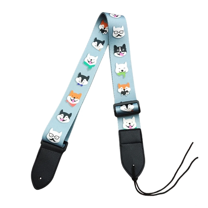 Guitar Strap Adjustable Guitar Shoulder Belt Electric Guitar Shoulder Belt Printed Guitar Shoulder Strap for Ukulele