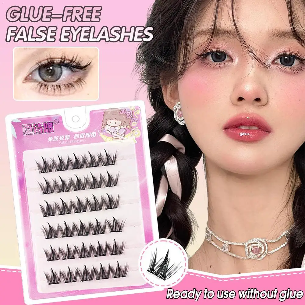 سعة كبيرة خالية من الغراء الرموش الصناعية مجموعة واحدة مقاوم للماء C-كرة لولبية الطبيعية ذاتية اللصق الرموش الصناعية ماكياج مستحضرات التجميل