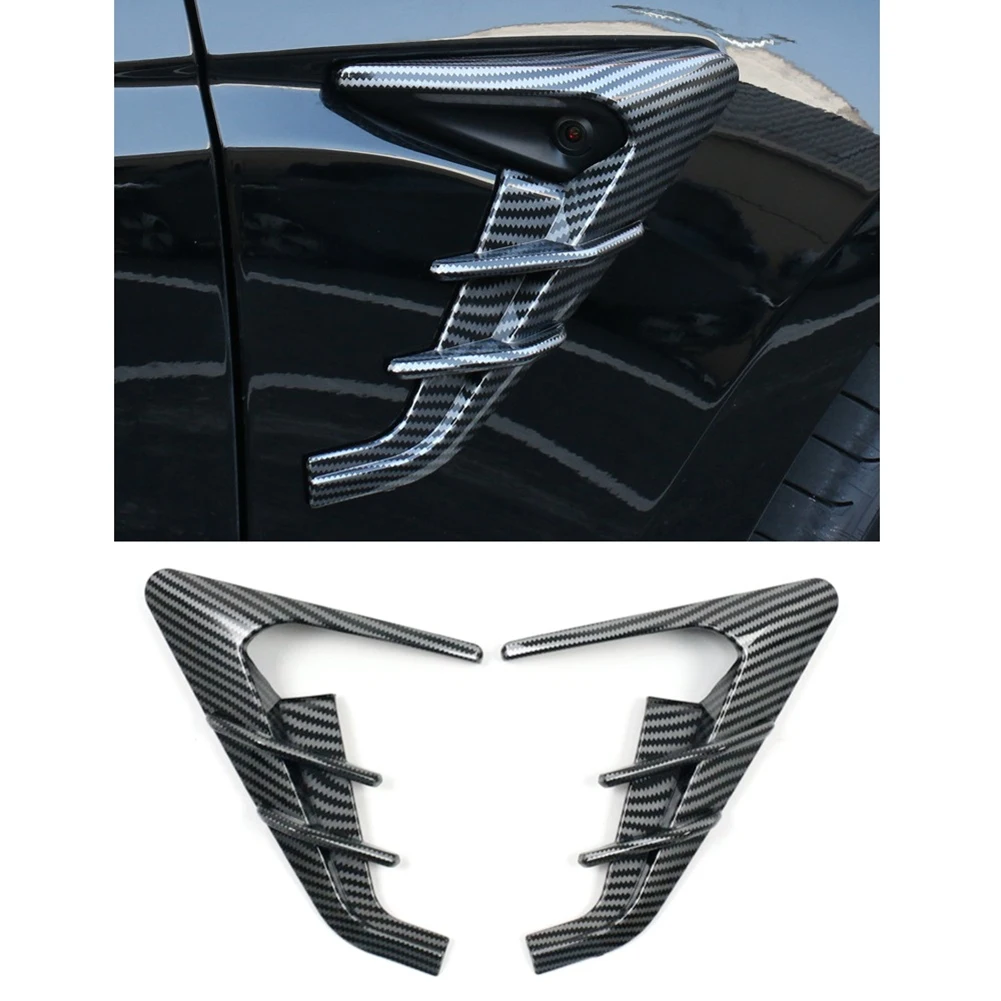 AEF3-For تسلا موديل 3 هايلاند 2024 غطاء حماية الكاميرا الجانبية غطاء الحاجز الجانبي ملصقات الكسوة