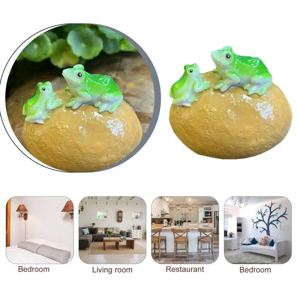 Natural Touch Frog Decoration Realistic Miniature Frog Statue Weather-resistant Garden Decoration Outdoor Figurine for Yard