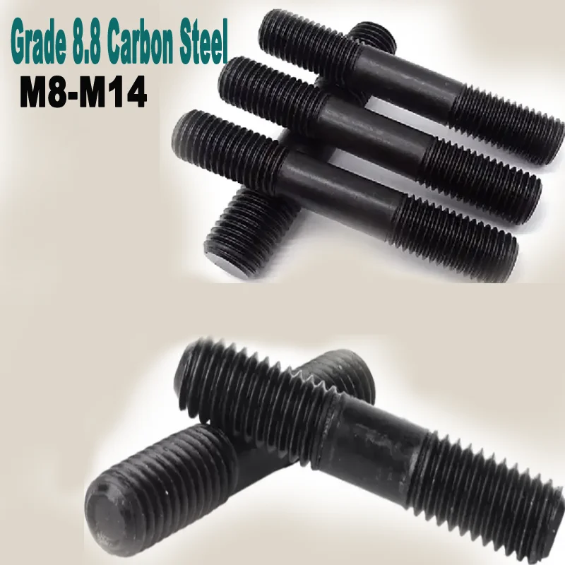 M8-M14Grade 8.8 Carbon Steel Double End Stud | Centerless Threaded Rod | High Tensile Headless Fastener for Industrial Machinery
