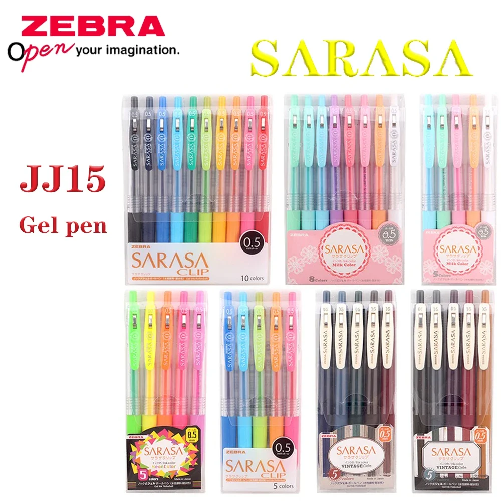 

Japan ZEBRA Gel Pen Set JJ15 Color Press Rollerball Pen 0.3/0.4/0.5/0.7mm Office Accessories Cheap Kawaii Stationery School
