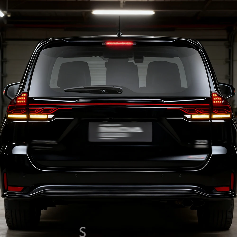 For Tail light assembly upgrade the 2023 Toyota Innova Zenix, with brand new LED through tail lights featuring startup animation