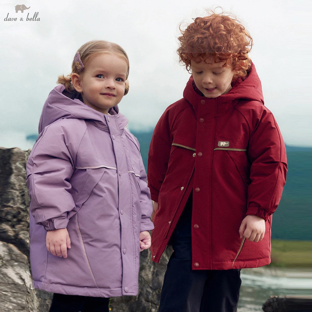 Dave Bella Boys Girls Winter Cotton-padded Jacket 1-15 Years Children Thicken Warm Coats Waterproof Outwear Clothes DB4264188