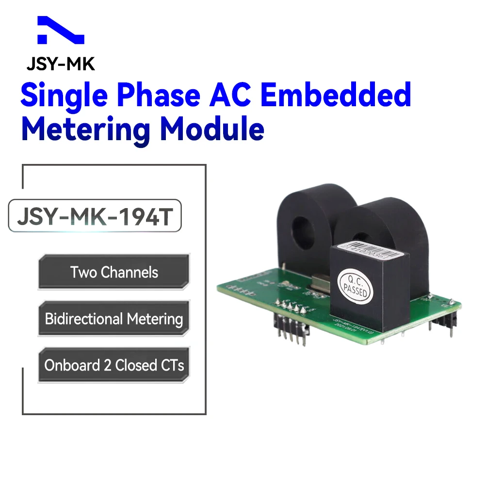 JSY MK 194T Single-phase Two Channels Bi-directional 50A On-board Modbus TTL Energy Meter Module For Solar Router