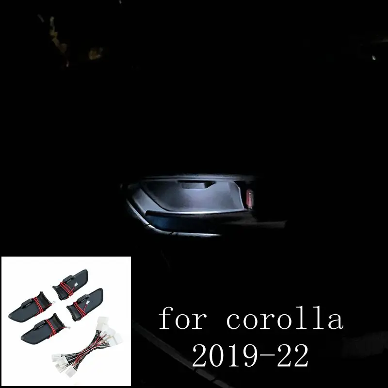 For Toyota Corolla  2019 2020 2021 2022 Car Ambient LED Light Auto Inner Door Bowl Handle Frame Light Soft Blue Interior Decorat