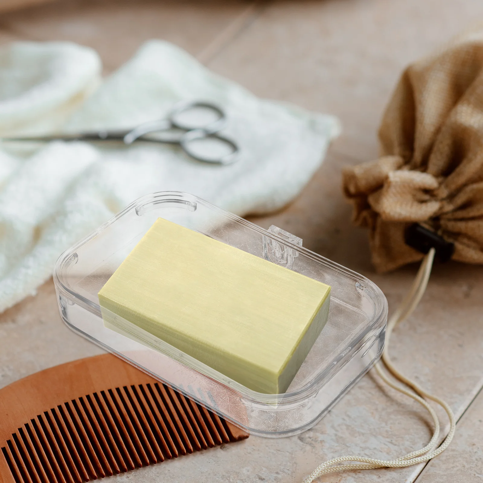

Storage Plastic Case Draining Dish for Bathroom Kitchen Tray Sink Bathroom Soap Drainer Plastic Soap Box Portable Home