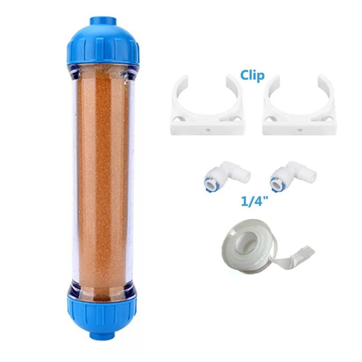 A57I Replacement Water Filter Refillable T33 Housing DIY Fill Water Filter with Ion Exchange Resin Transparent Reverse Osmosi