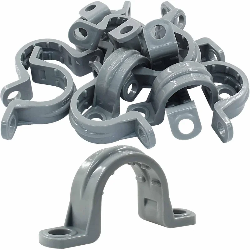 

12Pcs 1/2 Inch PVC Pipe Straps, Two Hole Plastic Conduit Clamp Pipe,, Tube Support