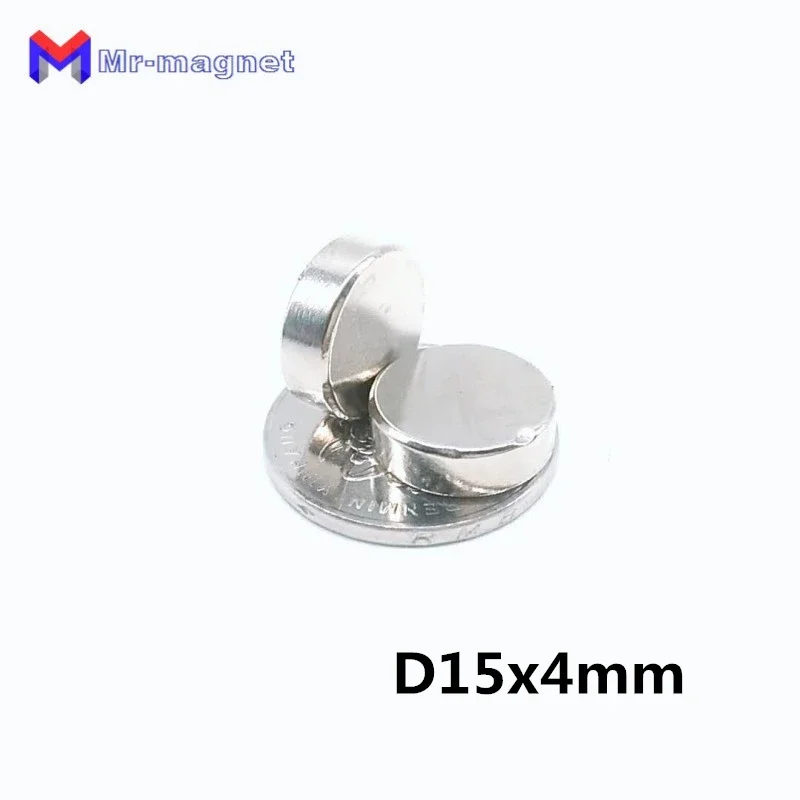 

50pcs 15x4mm magnet D15x4 Super strong neo neodymium disc 15x4 magnet D15*4 NdFeB Magnet 15*4 Neodymium magnet projects D15*4mm